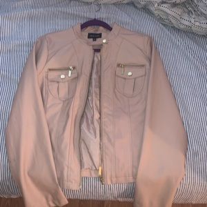Pink leather jacket